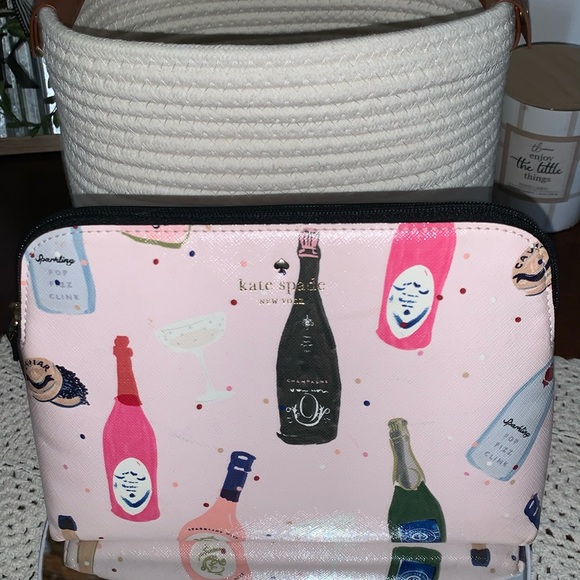kate spade Bags Kate Spade Champagne Bottled Cosmetic Bag Poshmark